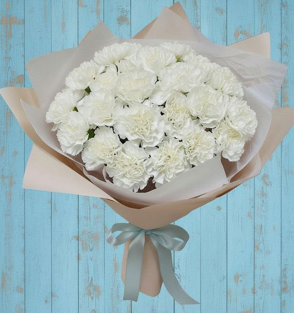 Букет цветов из: Гвоздики в Зеленогорске Ленинградской области