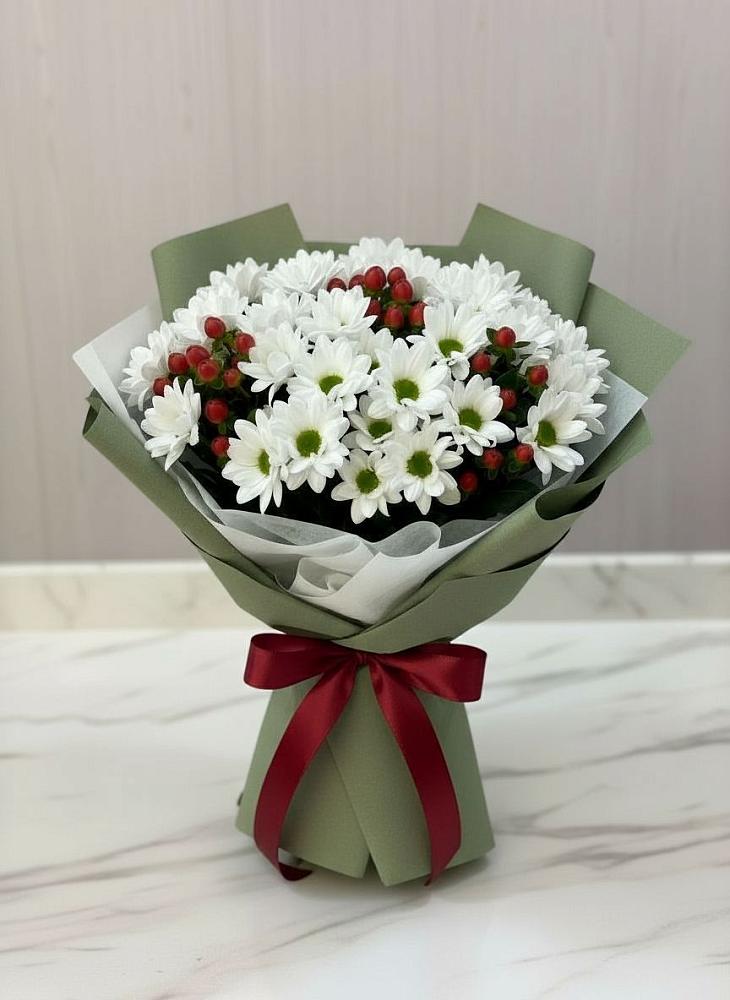 Букет цветов из: Хризантемы в Зеленогорске Ленинградской области