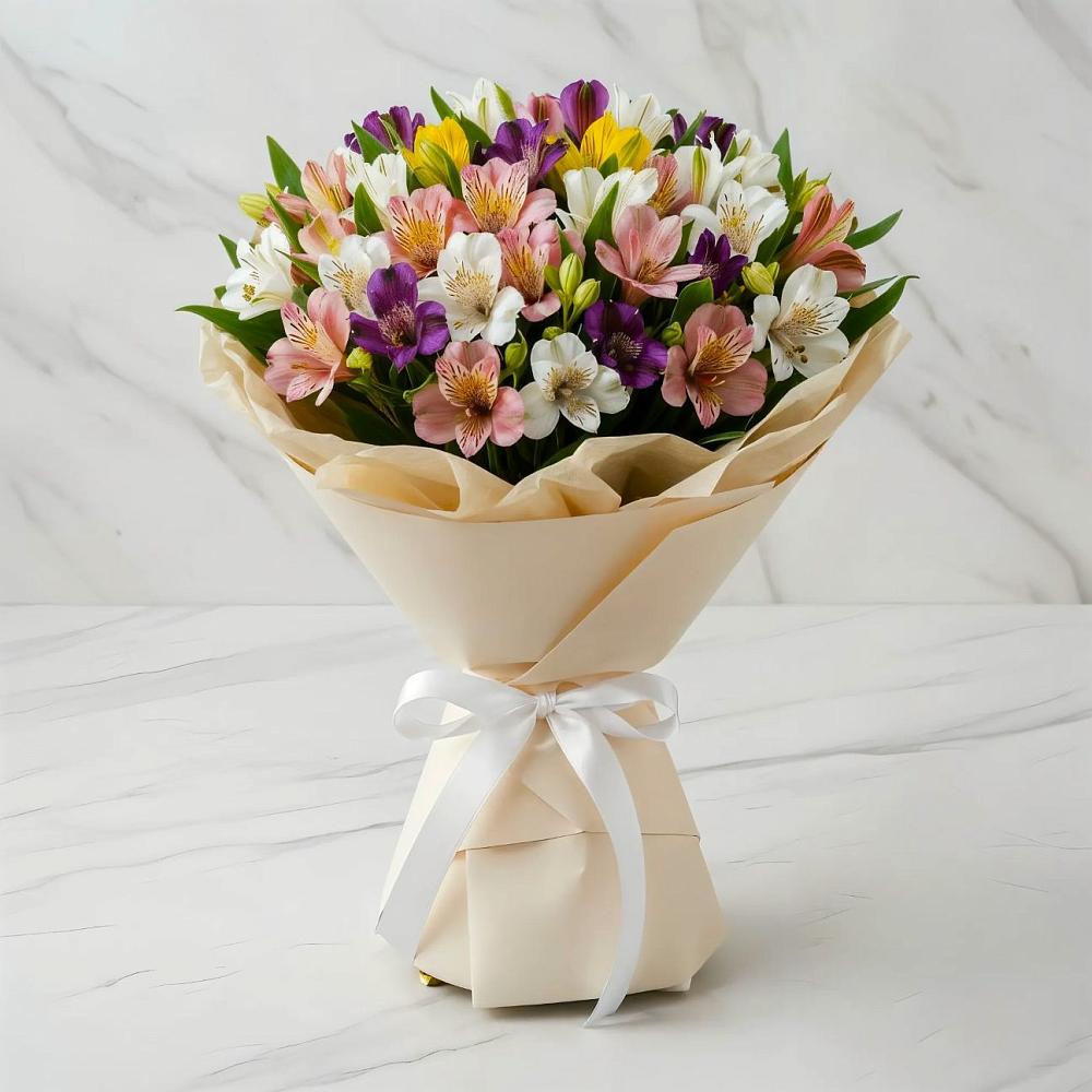 Букет цветов из: Альстромерии в Зеленогорске Ленинградской области