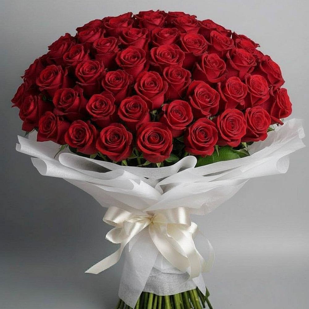Букет 101 Красная роза Блэк Мэджик в Зеленогорске Ленинградской области