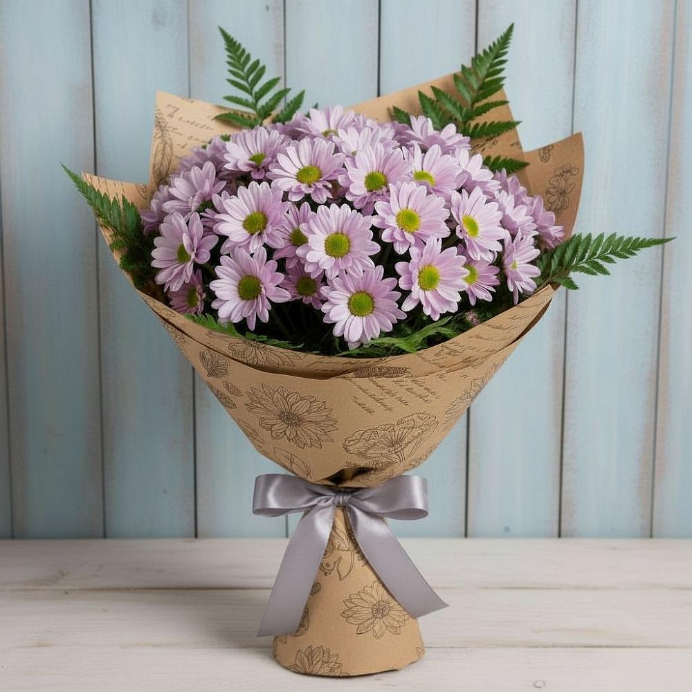 Букет цветов из: Хризантемы в Зеленогорске Ленинградской области