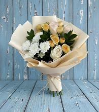 Букет цветов из:  Розы и Хризантемы в Зеленогорске Ленинградской области