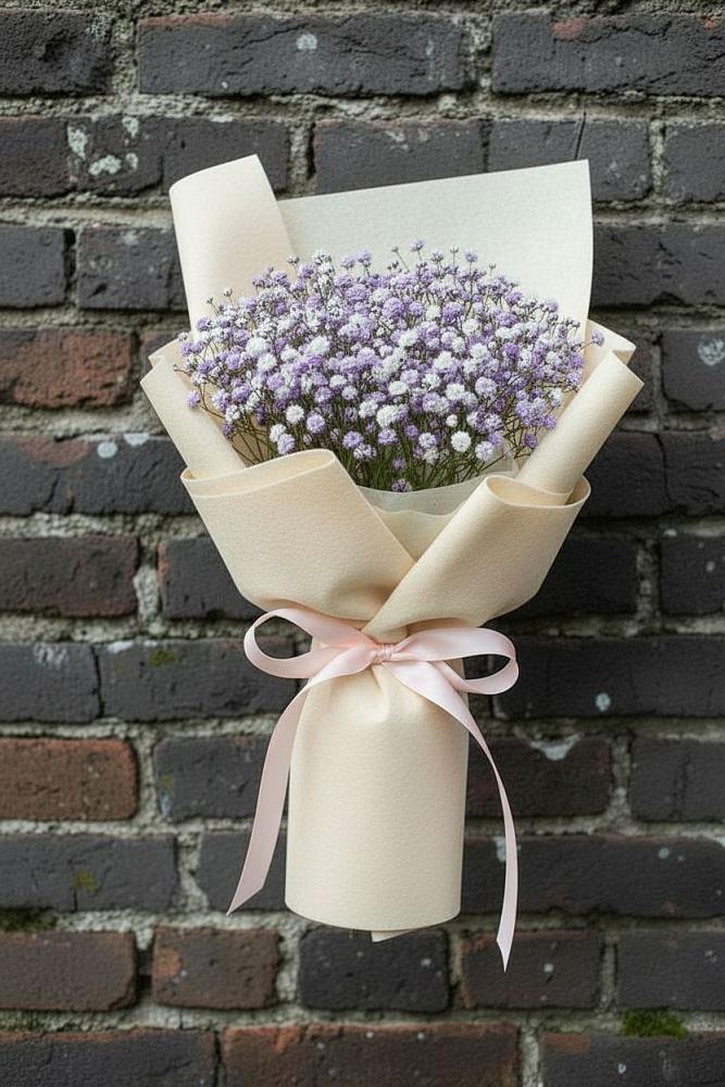 Букет цветов из: Гипсофила в Зеленогорске Ленинградской области