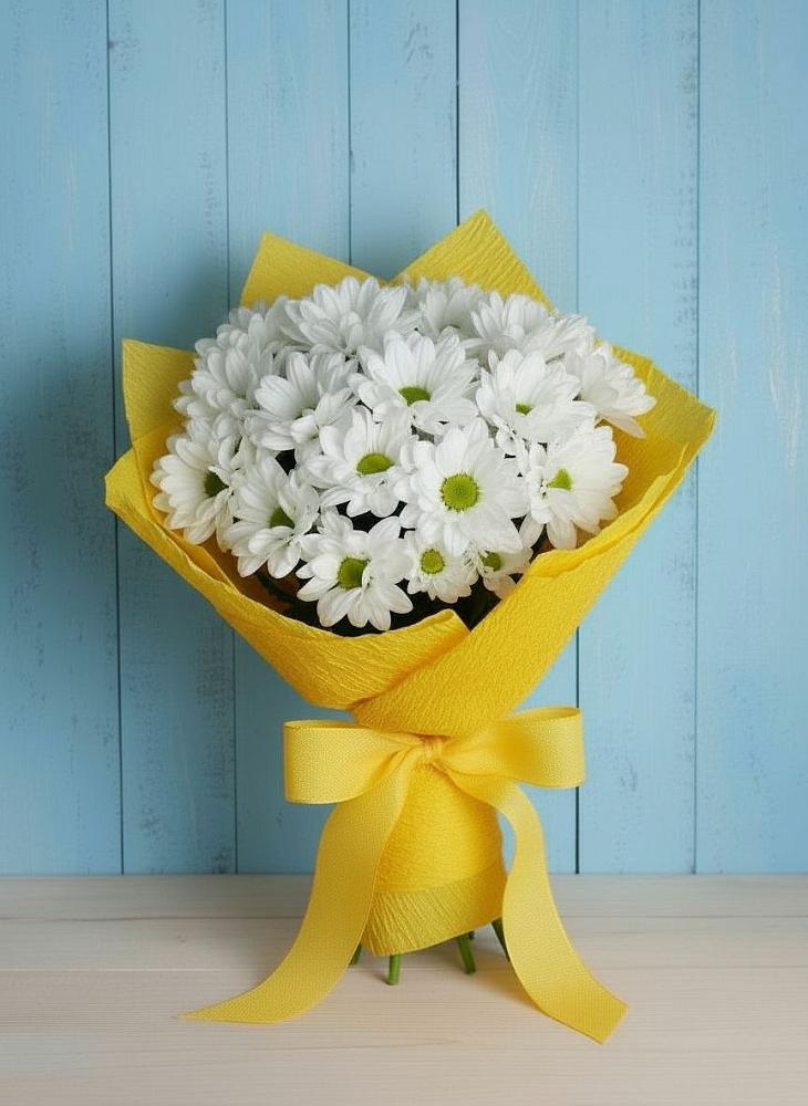 Букет цветов из: Хризантемы в Зеленогорске Ленинградской области