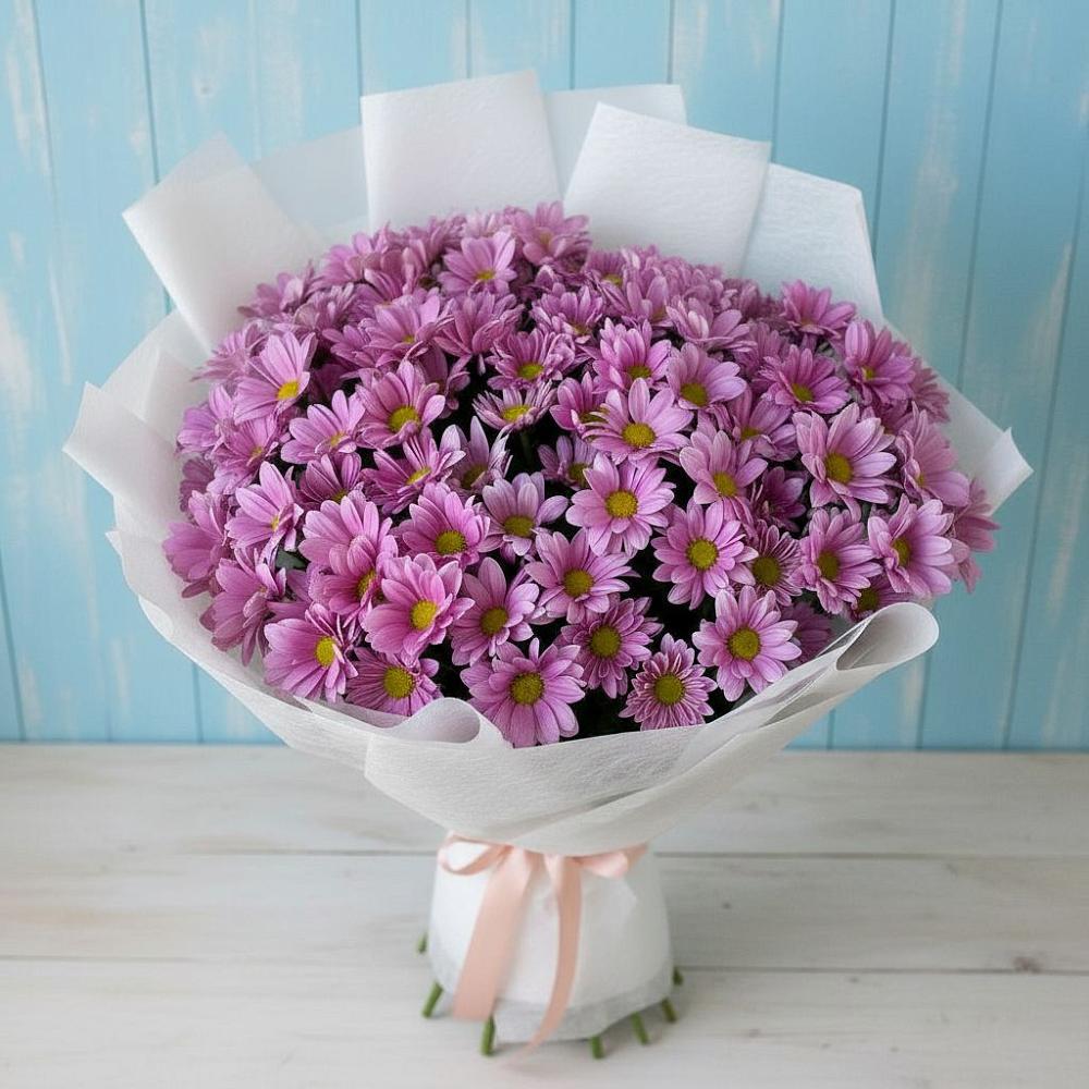 Букет цветов из: Хризантемы в Зеленогорске Ленинградской области