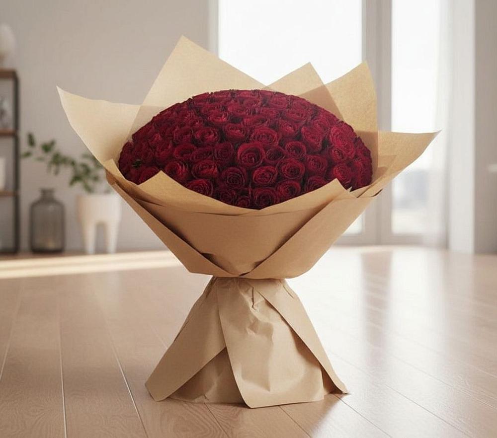 Букет 101 Красная роза в Зеленогорске Ленинградской области