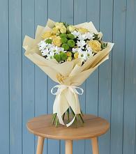 Букет цветов из:  Хризантемы и Розы #REPLACE_PRED# Зеленогорске Ленинградской области