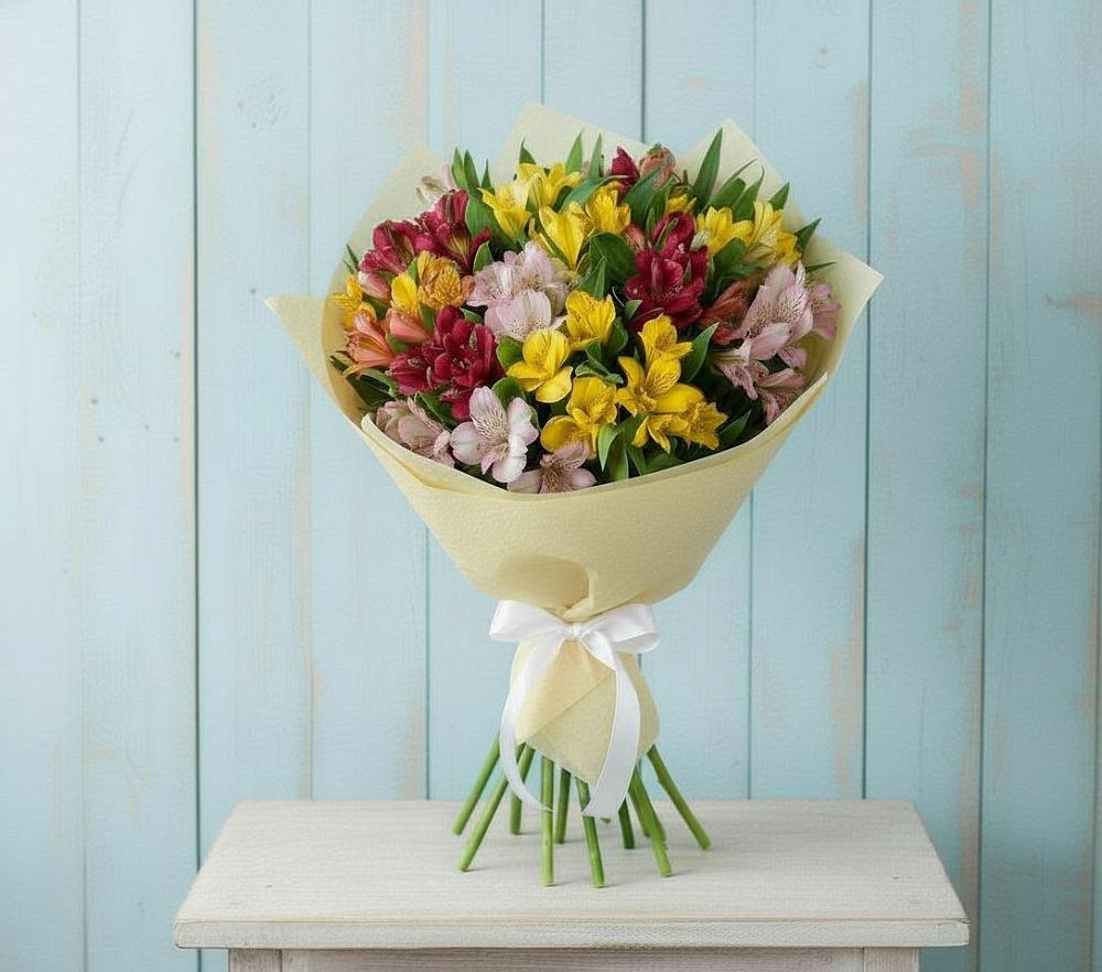 Букет цветов из: Альстромерии в Зеленогорске Ленинградской области