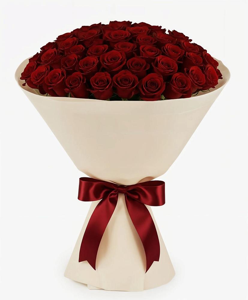 Букет 101 Бордовая роза Блэк Бакарра в Зеленогорске Ленинградской области