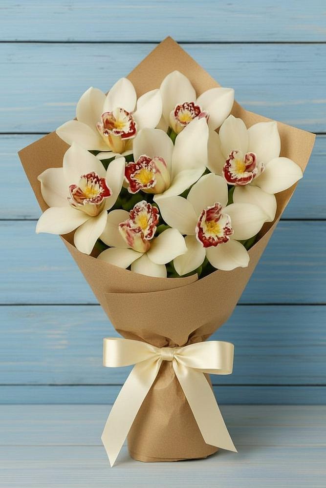 Букет цветов из: Орхидеи и Розы в Зеленогорске Ленинградской области