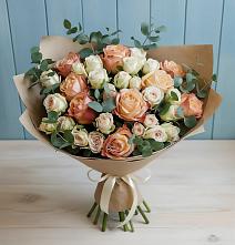 Букет цветов из:  Альстромерии и Розы в Зеленогорске Ленинградской области