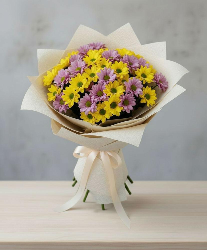 Букет цветов из: Хризантемы в Зеленогорске Ленинградской области